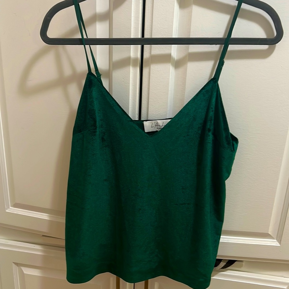 L’Academie velvet tank top size S